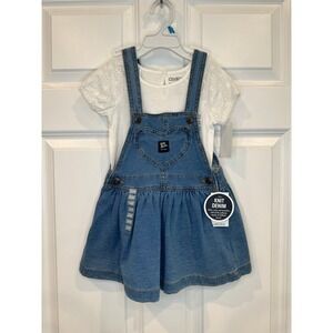 Girls Osh Kosh Overall Dress Set 2pcs Size 24 Months NWT
